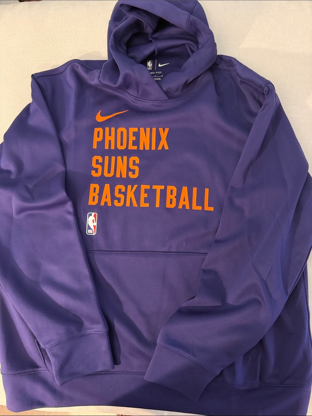 NWOT Nike Purple Phoenix Suns Basketball Hoodie with Orange Logo
